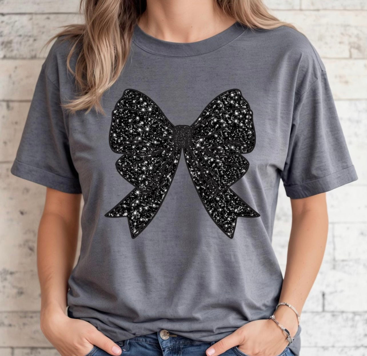 Black Bow Tee
