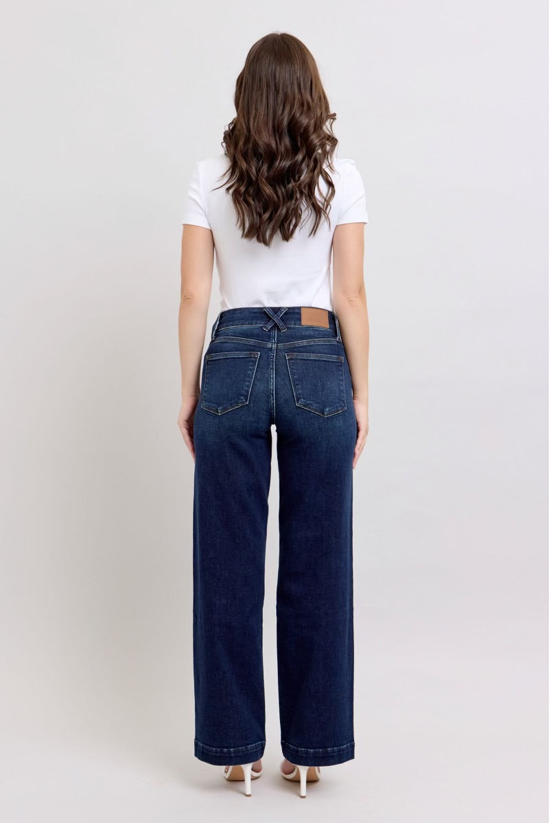 Double Button Dark Blue Judy Blue Jeans