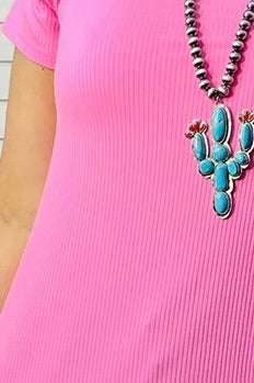 Southern Stitch Jersey Knit Ribbed Top