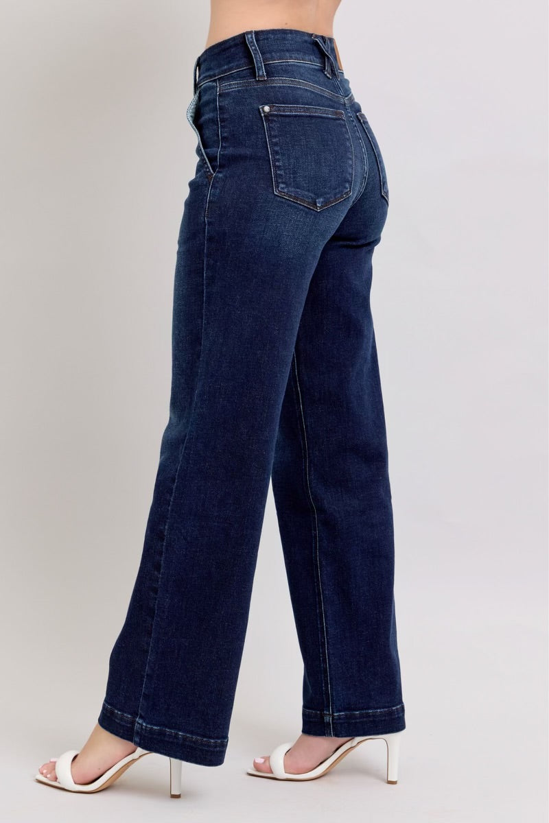 Double Button Dark Blue Judy Blue Jeans