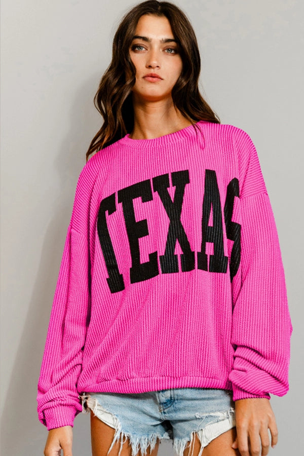Oversized Texas Graphic Sweatshirt