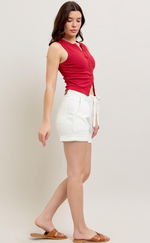 Judy Blue High-Rise Cuff Jogger Shorts