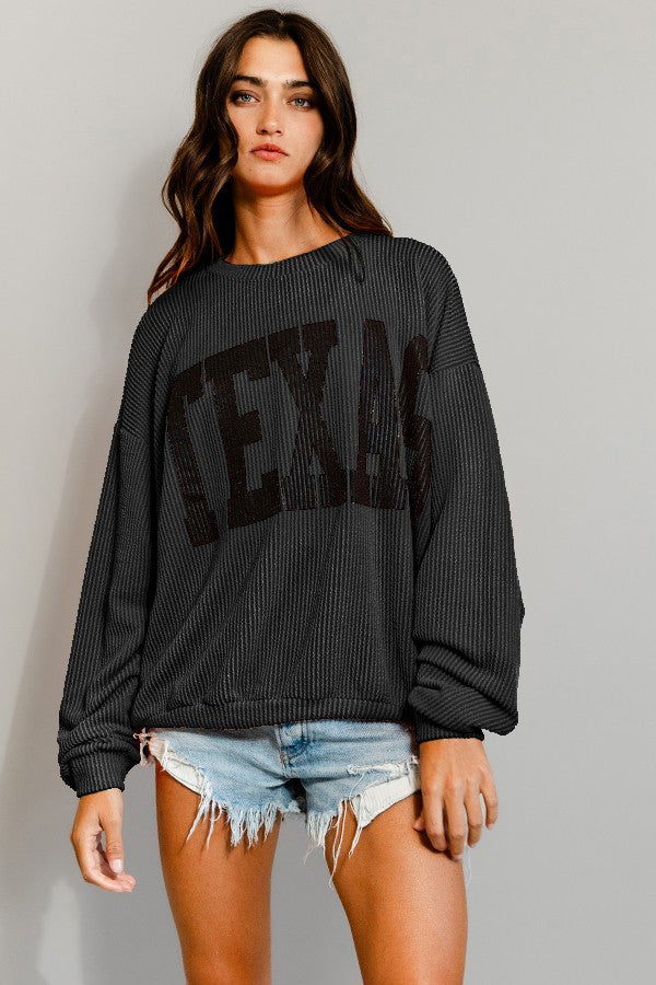 Oversized Texas Graphic Sweatshirt