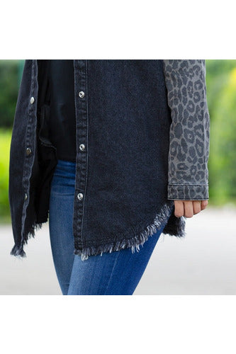 Sunshine Rodeo Leopard Sequin Shacket