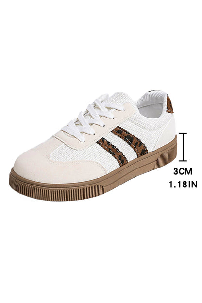 Textured Woven Leopard Patchwork Flat Sneaker | US6-10