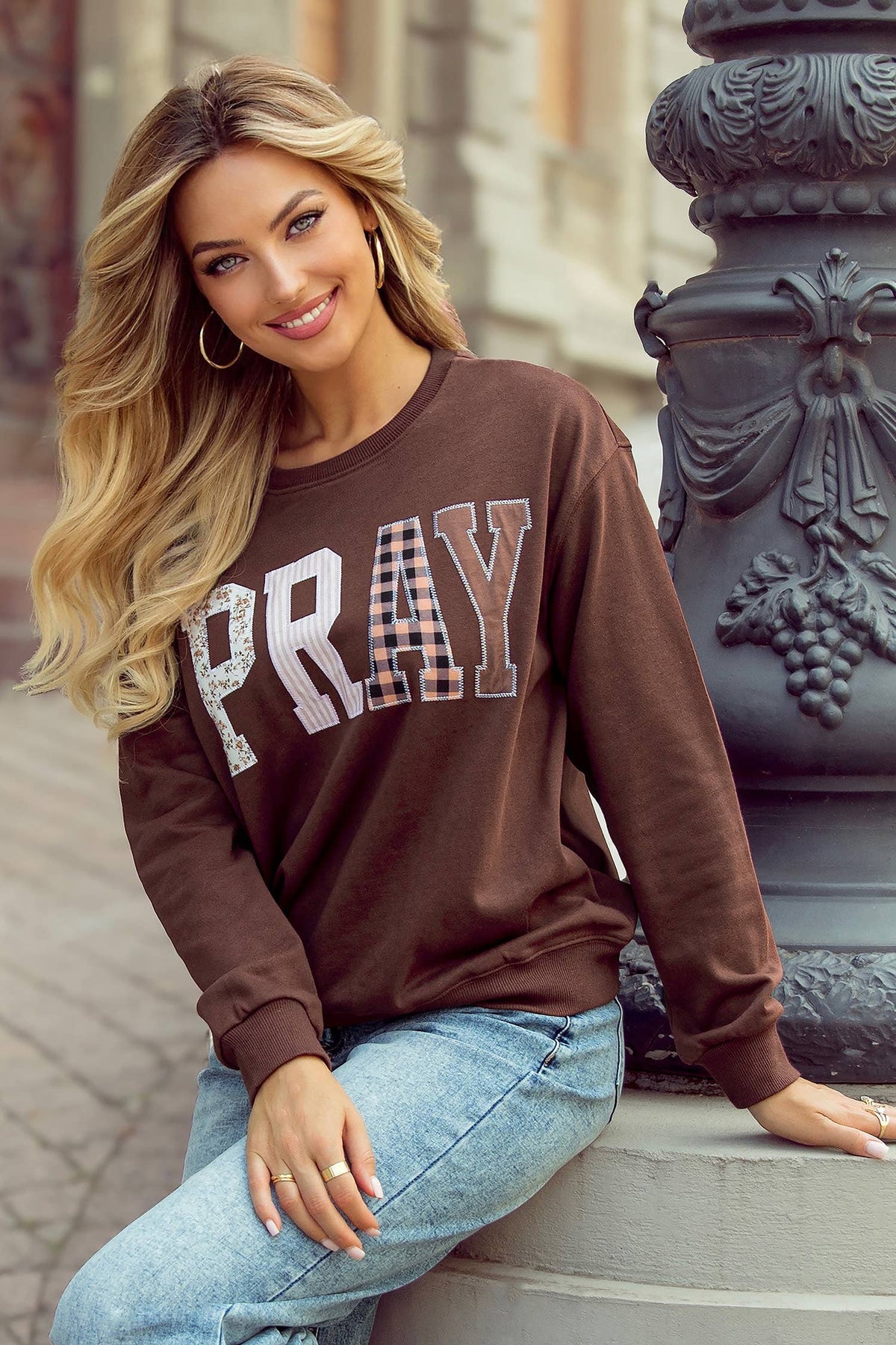 PRAY Embroidered Sweatshirt