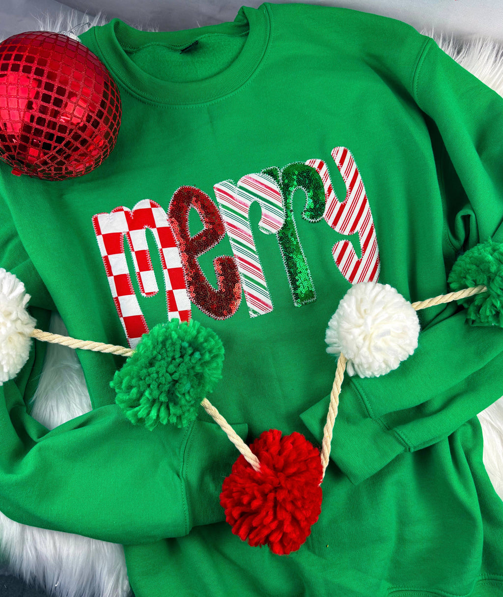 Merry Christmas Patchwork Sweatshirt
