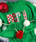 Merry Christmas Patchwork Sweatshirt