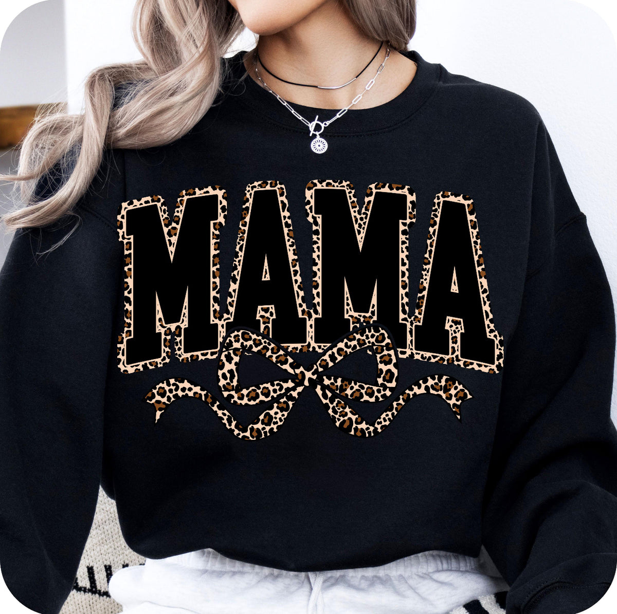 Leopard Mama Graphic Sweatshirt