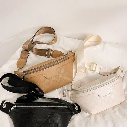 Zenana Monogram Checkered Bum Bag