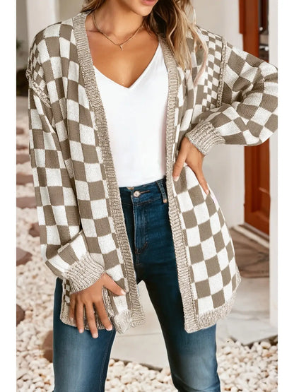 Checkered Cardigan