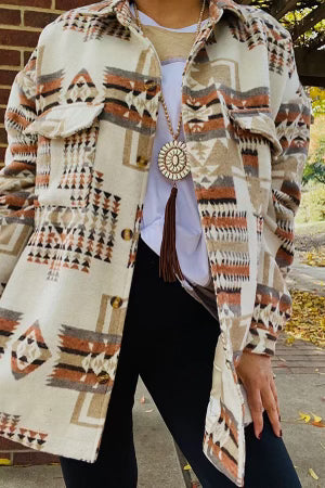 Thick Aztec Western Shacket