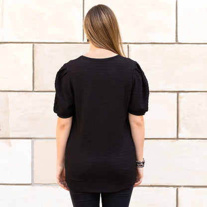 Sunshine & Rodeo Puffed Sleeves Top