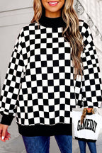GAMEDAY Checkered Reversible Mockneck Sweatshirt | S-XL