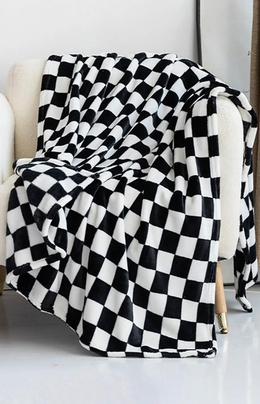 Checkerboard Printed Soft Throw