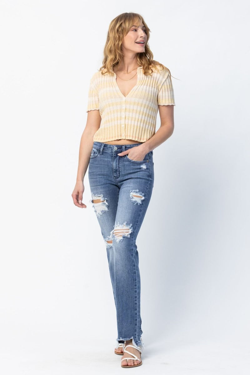 Judy Blue Distressed Denim Jeans