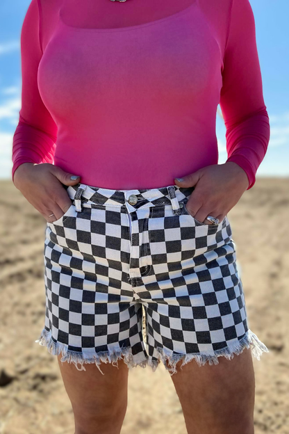 Kreek Denim Shorts - Check