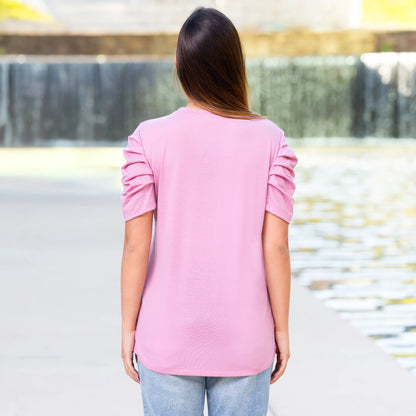 Easter Be Hoppy Ruffle Half Sleeve Top