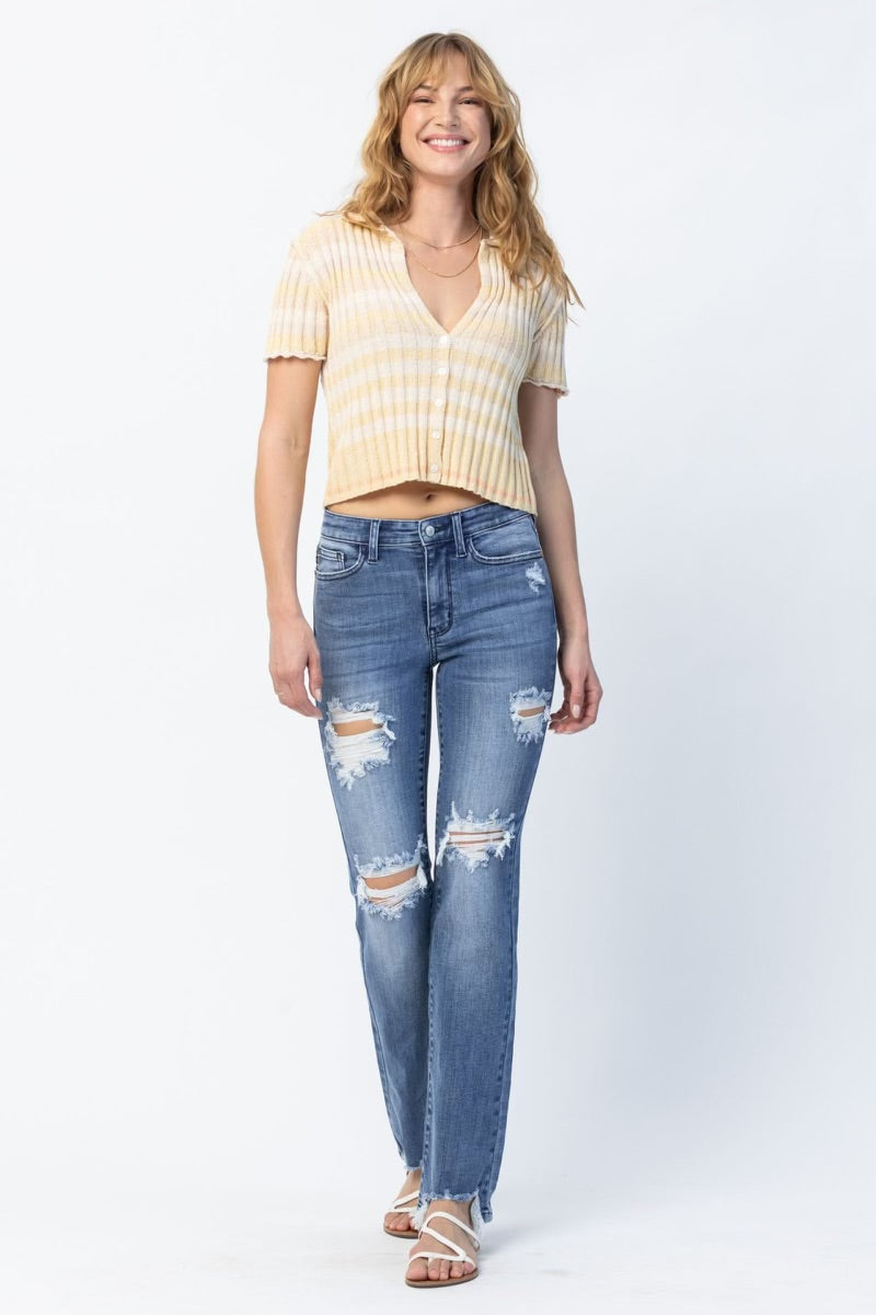 Judy Blue Distressed Denim Jeans