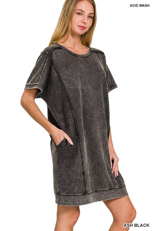 Zenana Mineral Wash Dress