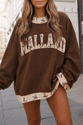 Western Mallard Duck Letter Mockneck Sweatshirt