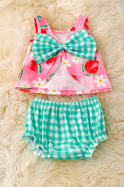 Watermelon Gingham Set