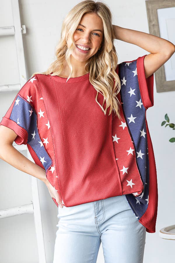 Stars Patriotic Top