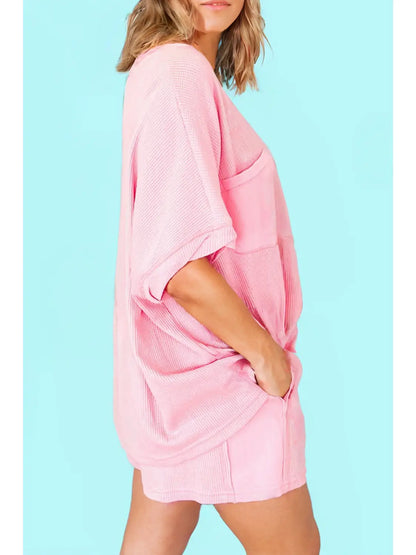 Waffle Knit Lounge Set