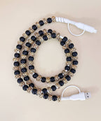 LEOPARD BEADED PHONE CHARGING CABLE 4-IN-1