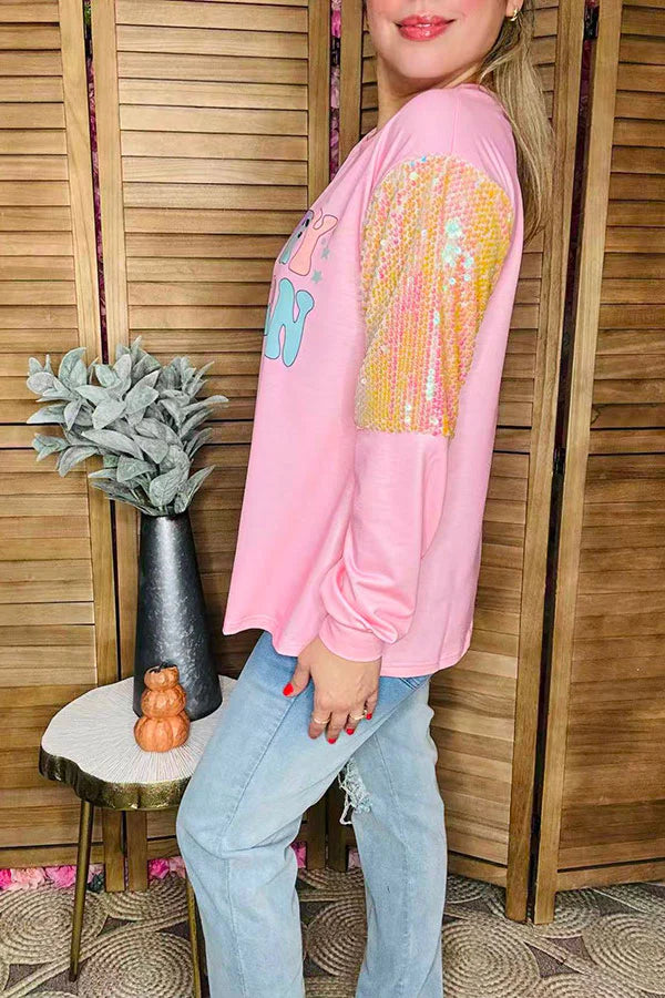 Sequin Spooky Season Long Sleeve