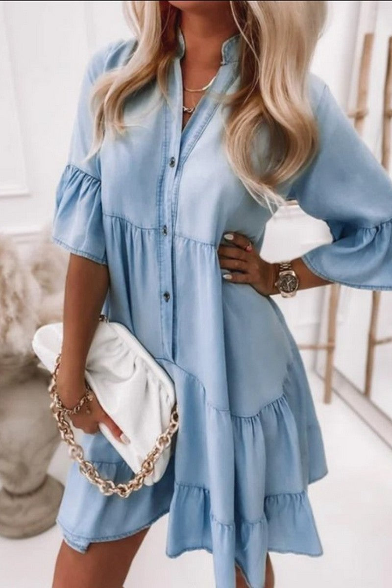 Denim Babydoll Dress