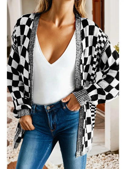 Checkered Cardigan