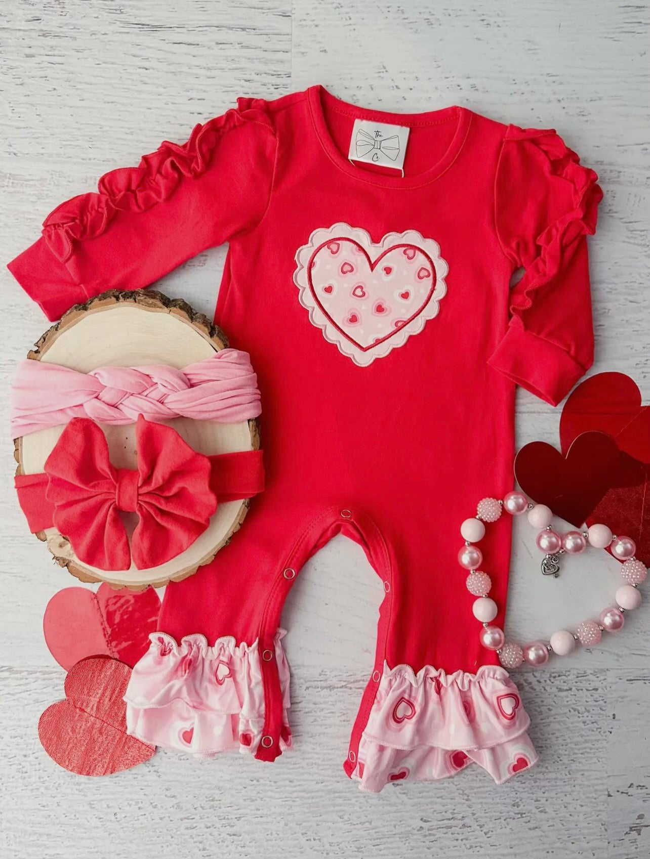 Girls Valentines Onsie