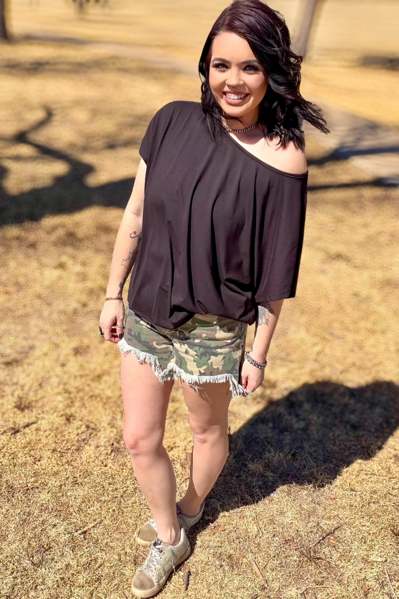 Kreek Denim Shorts - Camo