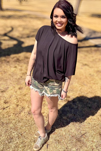 Kreek Denim Shorts - Camo
