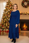 Navy blue polkadot dress ￼