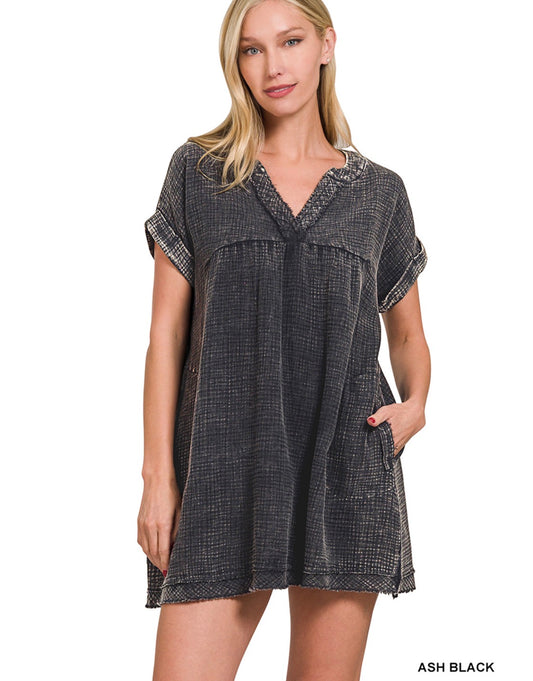 Zenana Double Washed Dress
