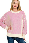 Two Tone Crewneck Sweater