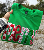 Merry Christmas Patchwork Sweatshirt