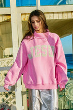 Camo Embroidered Mockneck Sweatshirt