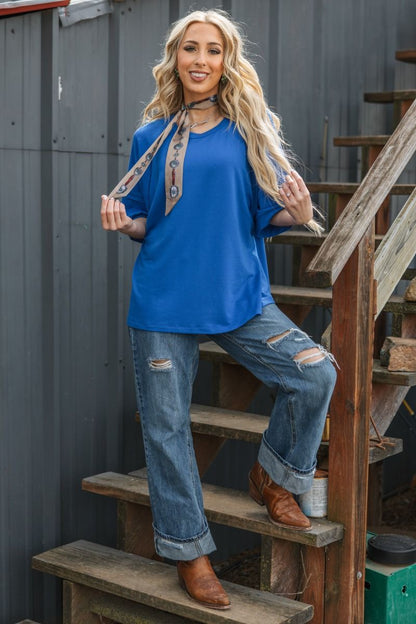 Royal Blue ANDREE X MORGAN NICOLE Terry Top