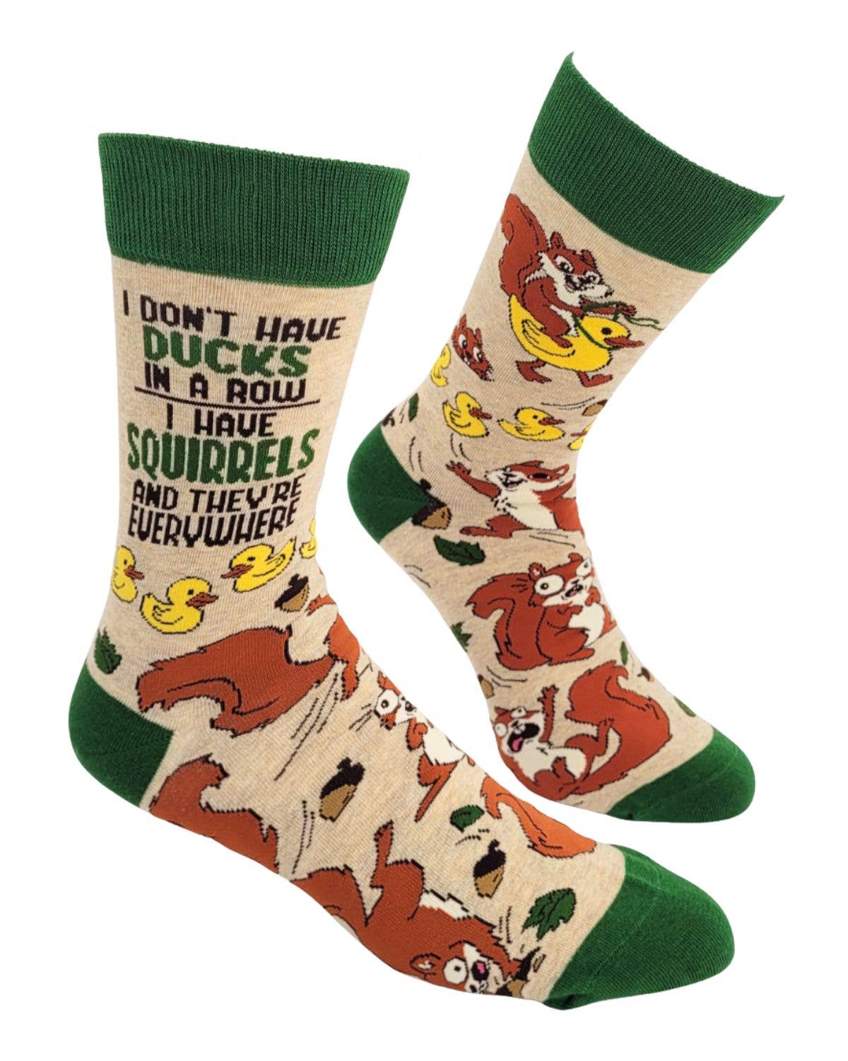 I Don't Have Ducks in a Row... Men's Novelty Crew Socks