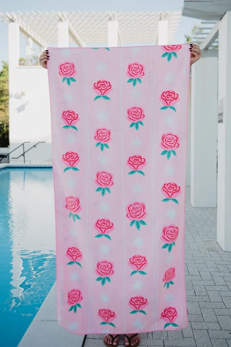 Boots & Flowers Reversible Towel