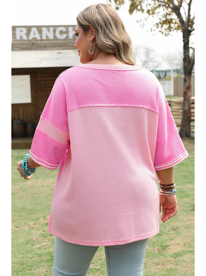 Stripe Patchwork Color Block Top