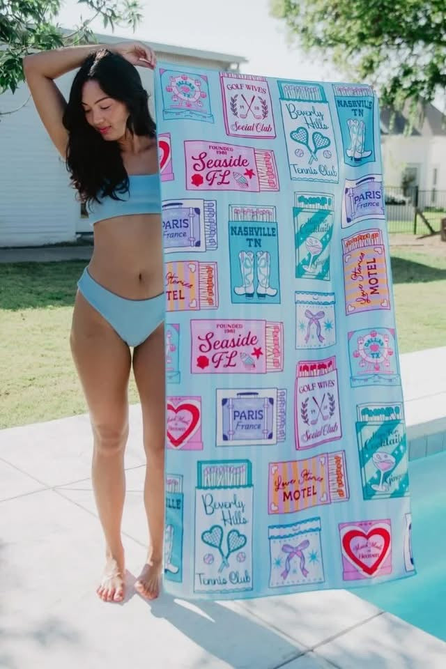 Traveling Matchbook Reversible Towel