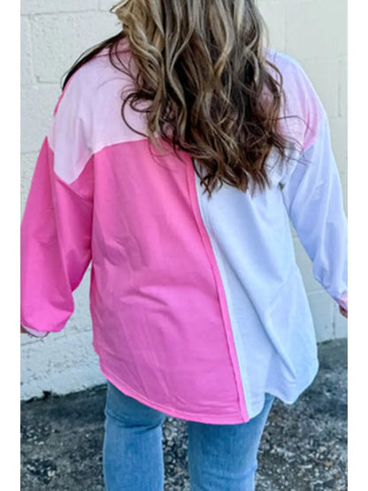 Color-block Chest Pocket Sweatshirt