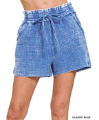 Zenana Double Gauze Drawstring Short