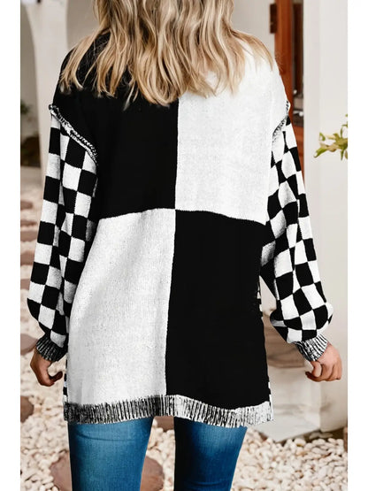 Checkered Cardigan