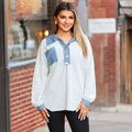 Inside Out Blue Collared Button Up