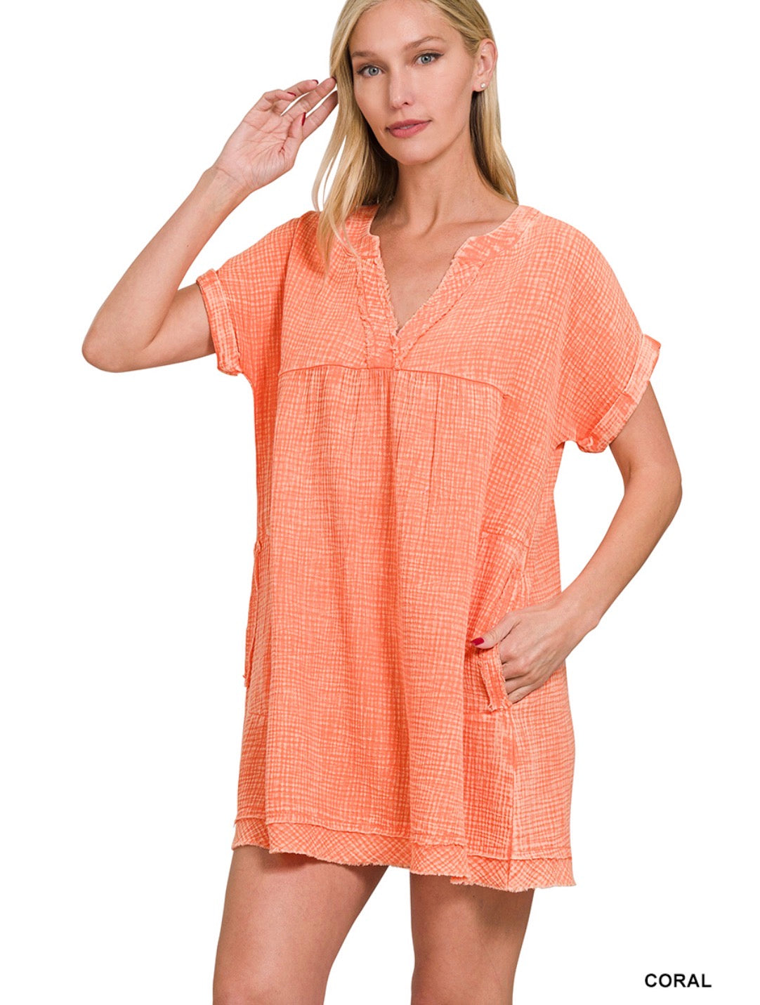 Zenana Double Washed Dress